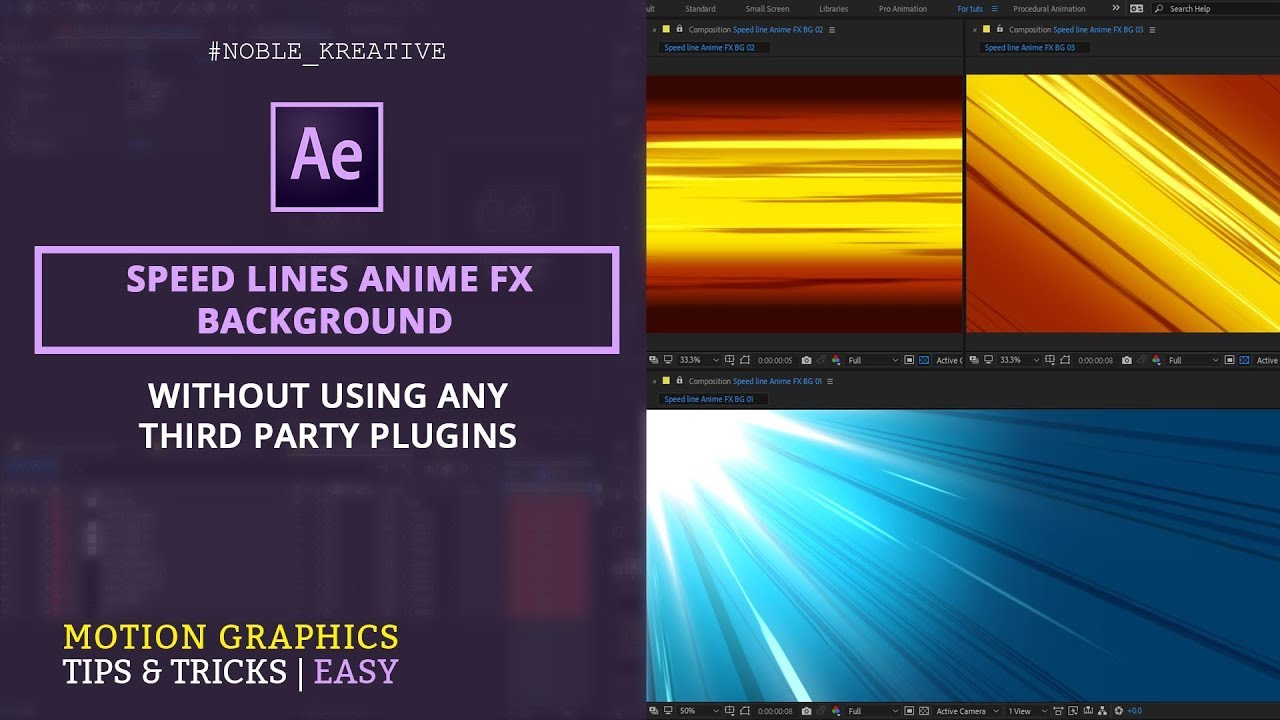 Speed Lines Anime FX , after effects tutorials , motion graphics tutorials