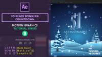 3D Glass Spinning countdown , after effects tutorials , motion graphics,