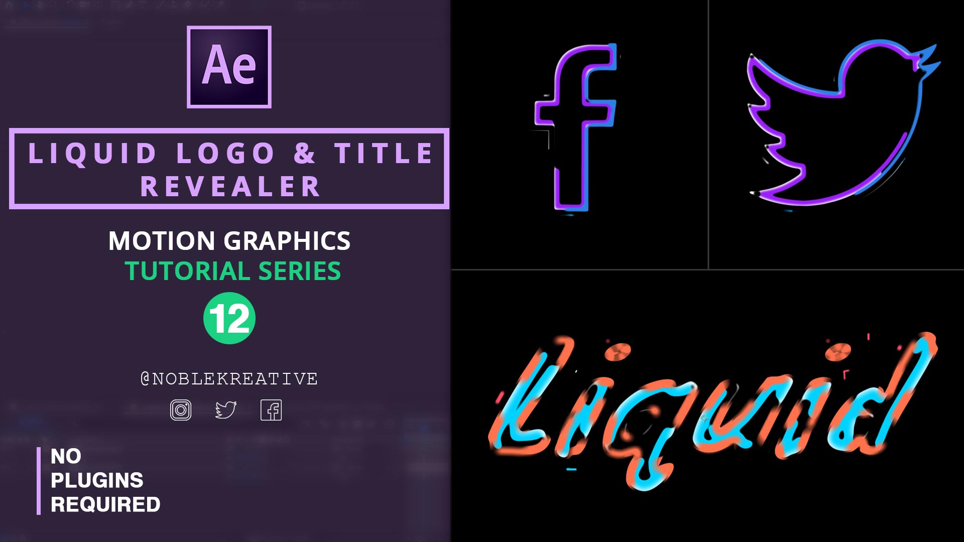 Liquid Logo and title , after effects , motion graphics