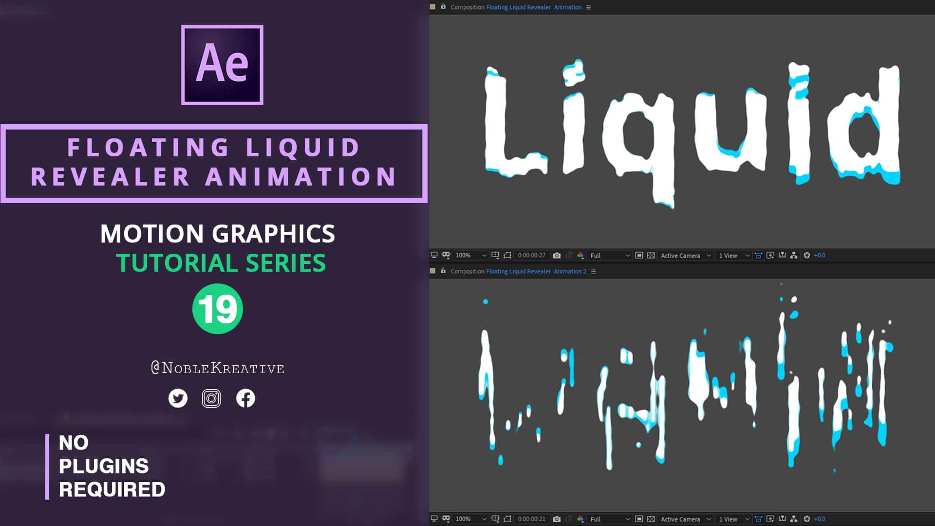 Floating Liquid Revealer , After Effects Tutorials , Learn After Effects . Liquid Animation , Motion Graphics