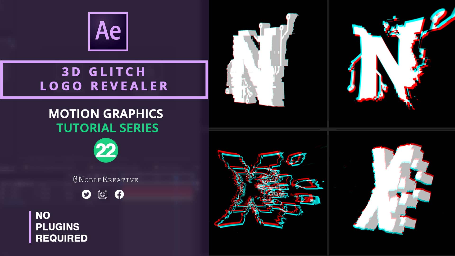 3D Glitch Logo , Glitch FX , After Effects , After effects Tutorials , After FX , Learn After Effects , Learn Motion Graphics