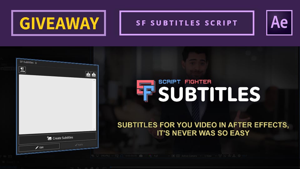 SF Subtitles Script ,after effects scripts