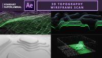 3D Topography Wireframe Scan Animation , 3D topography Scan , 3D Topography Wireframe , 3D Topographic Animation , after effects tutorials , motion graphics tutorials ,stardust tutorials