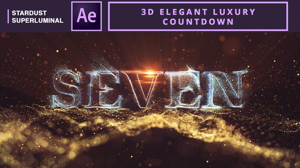 3D Elegant Luxury Countdown , 3D Countdown, Elegant Countdown , After Effects Tutorials , Motion Graphics Tutorials , stardust Tutorials