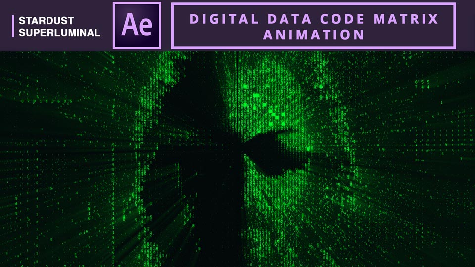 Code matrix Animation , After Effects Tutorials , Stardust Tutorials , Motion graphics tutorials Digital Data Code ,Matrix Animation