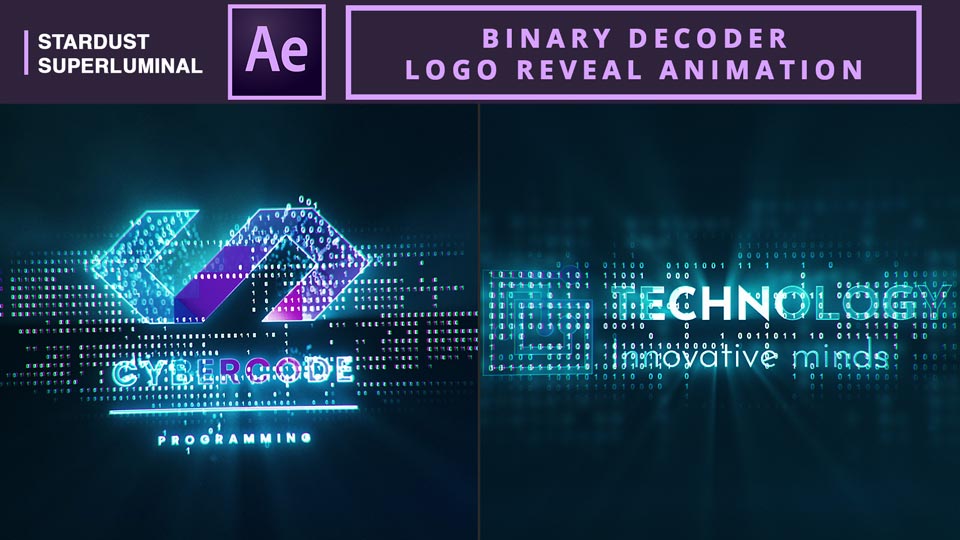 Binary Decoder Logo Reveal Animation in After Effects