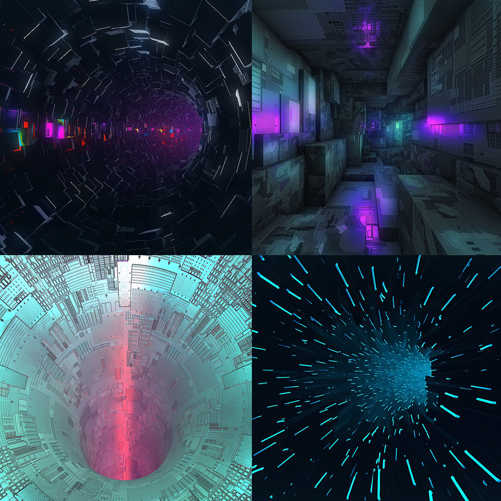 3D Abstract Sci-Fi Tunnel in AE