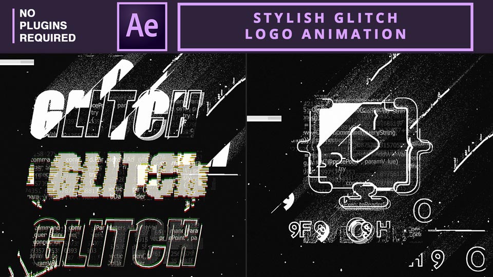 Stylish Glitch Logo Animation, After Effects, Motion Graphics, After Effects Tutorial , Glitch FX , Glitch Animation , Stylish Glitch FX, Pixel sorting Glitch Effects