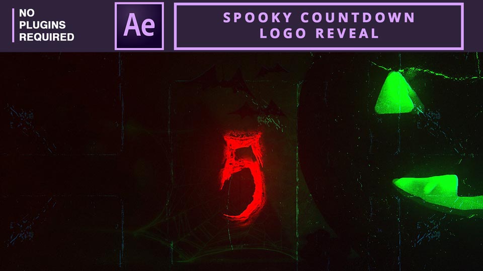 Spooky,Countdown , Logo Reveal ,After Effects , horror intro , horror countdown Motion Graphics , after effects Tutorial |