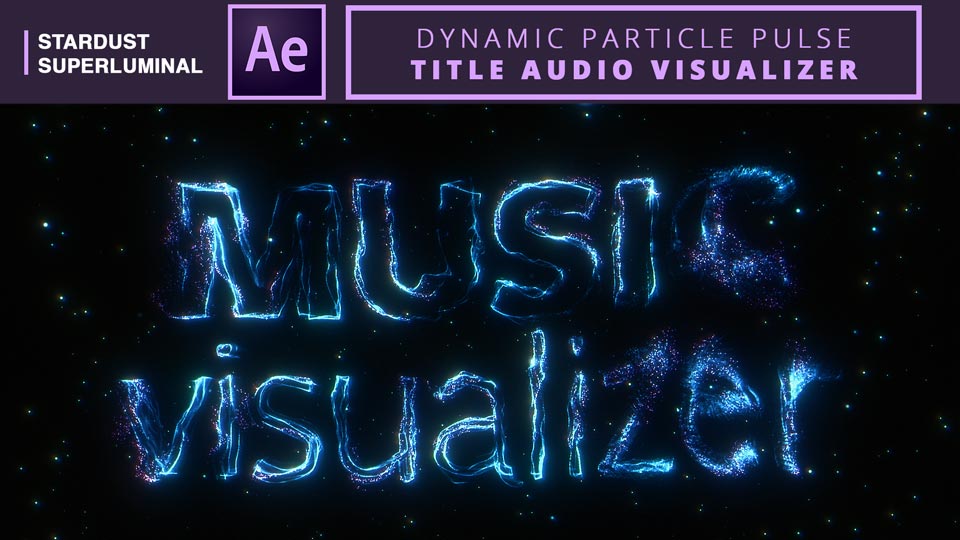 Dynamic Particle Pulse Title Audio Visualizer in After Effects , Audio Reactive , music Reaction ,