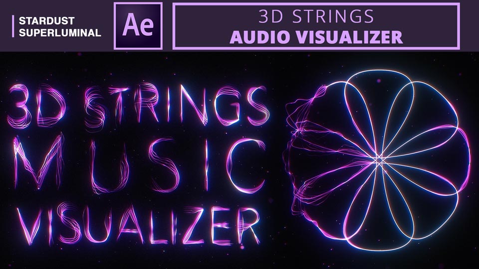 Transforming Text and Masks into a Stunning 3D Strings Audio Visualizer in After Effects 